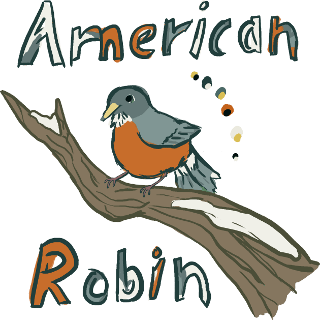 Funky American Robin Kids T-Shirt by DiamondsandPhoenixFire