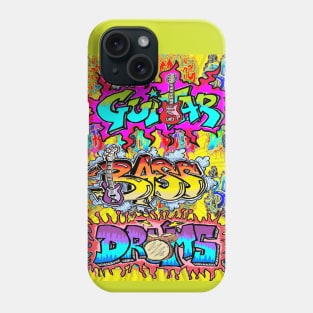 Bass Guitar Drums 1 By LowEndGraphics Phone Case