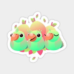 Green Mango parrot family Magnet