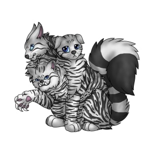 CerPURRus: Silver Tabby T-Shirt