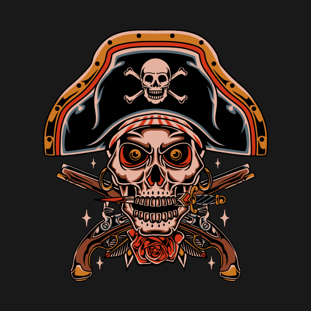 Pirates Skull by Abrom Rose