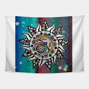 Trippy Mandala Galaxy Tapestry