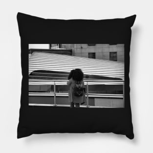 Street and urban photograph of Birmingham uk (Black and White) Pillow