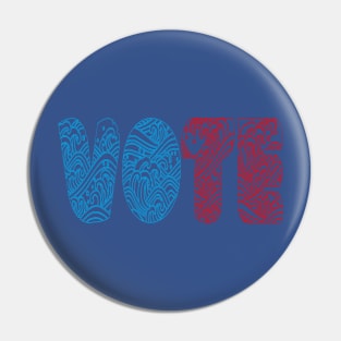 Vote: Two Waves Pin