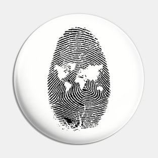 Finger Print Of The World Pin