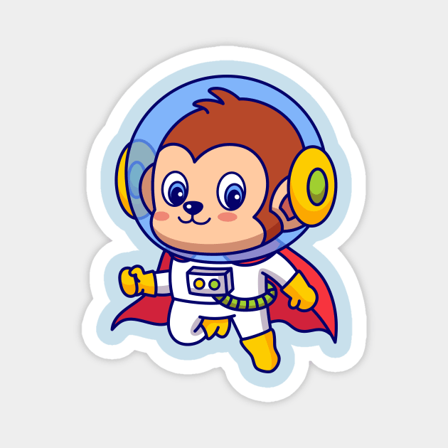 Superhero Monkey Astronaut Magnet by yellowline