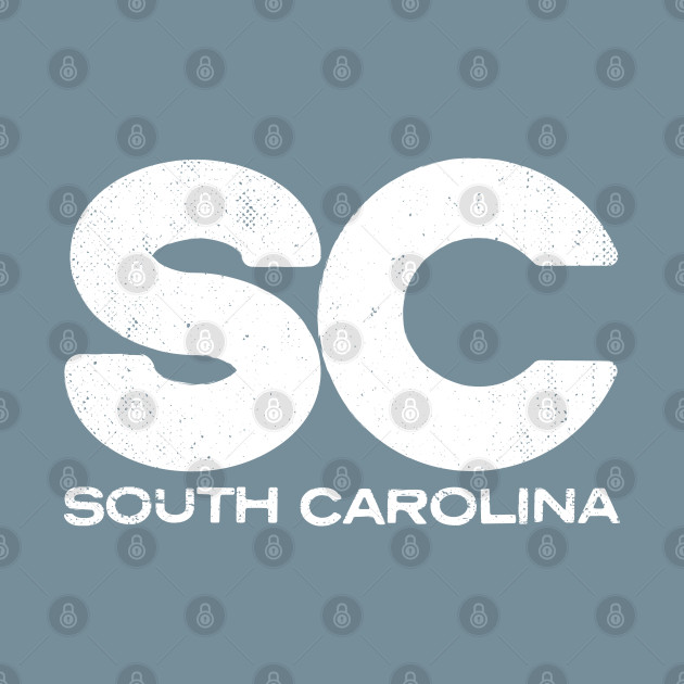 Discover SC South Carolina Vintage State Typography - South Carolina - T-Shirt