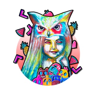 owl head sarah painting T-Shirt