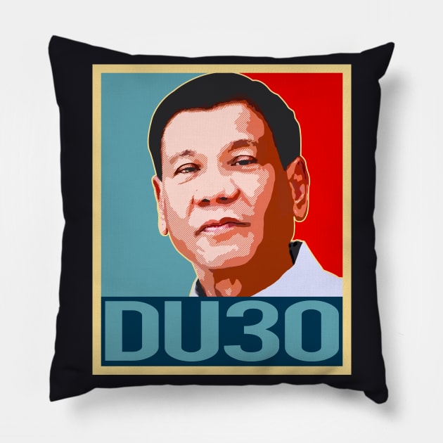 DU30 President Duterte Pillow by vgraphicdesigns