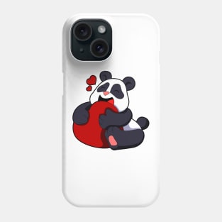 Panda - Love with Heart Phone Case