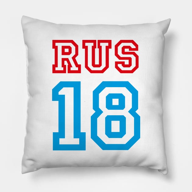 RUSSIA 2018 Pillow by eyesblau