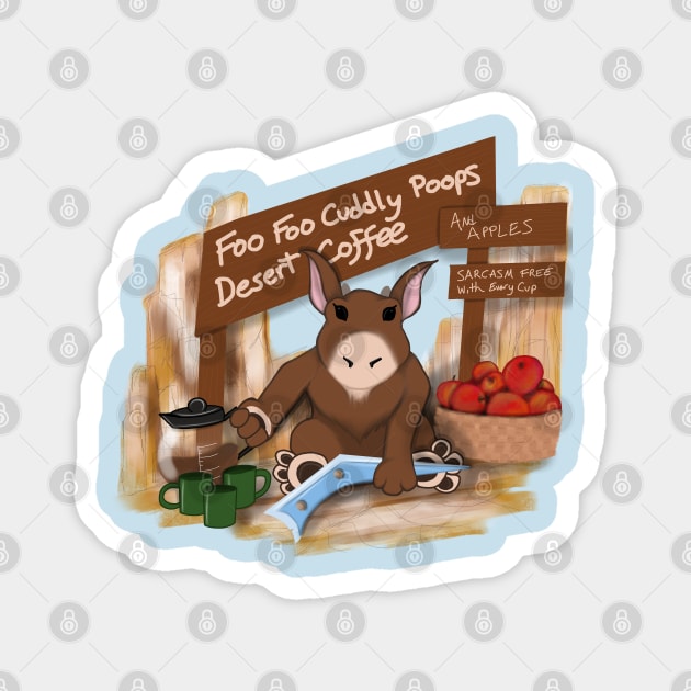 Foo Foo Coffee Magnet by KataMartArt