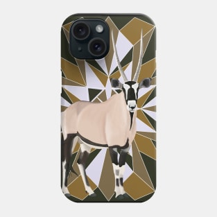 Gemsbok / oryx on Geometric Design Phone Case