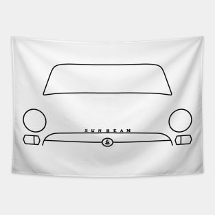 Sunbeam Alpine Series IV classic car outline (black) Tapestry