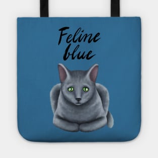 Feline blue Tote