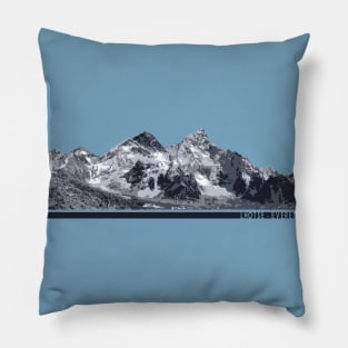 Everst mountain Illustration Pillow