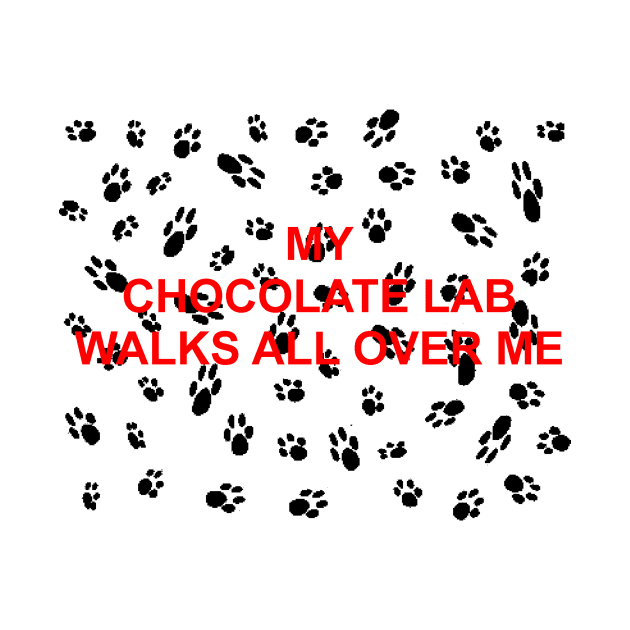 My chocolate lab walks all over me by Wanderingangel