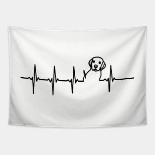 DOG Heartbeat EKG Shirt I Love My Puppy Tapestry