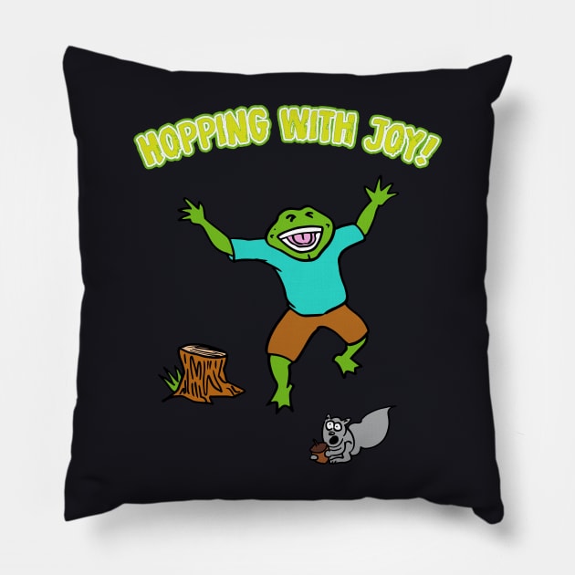 Hopping With Joy Pillow by King Stone Designs