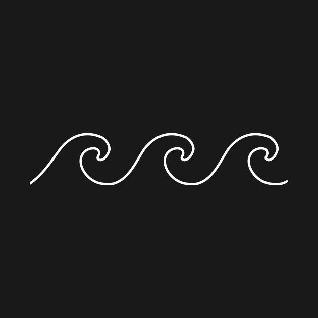 Wave Outline Drawing - Sea Lovers by mangobanana