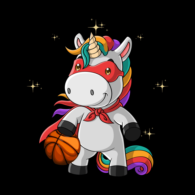 Basketball Unicorn, Unicorn Playing Basketball Sport by PaulAksenov