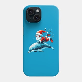 Baby Santa with Dolphin ii Phone Case