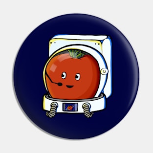 Cute Space Astronaut Tomato Pin