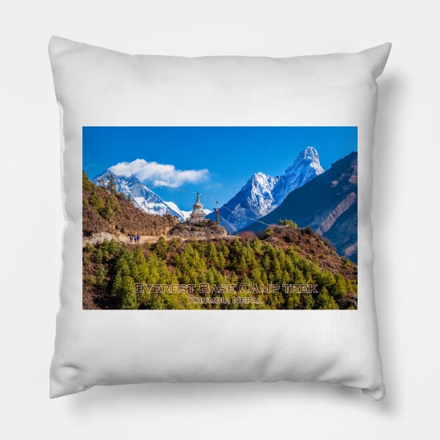 Everest Base Camp Trek Pillow by geoffshoults