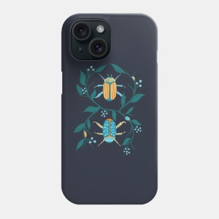 Blue Garden Beetles Phone Case