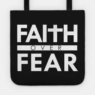 Faith Over Fear Bible Verse Scripture Christian Tote