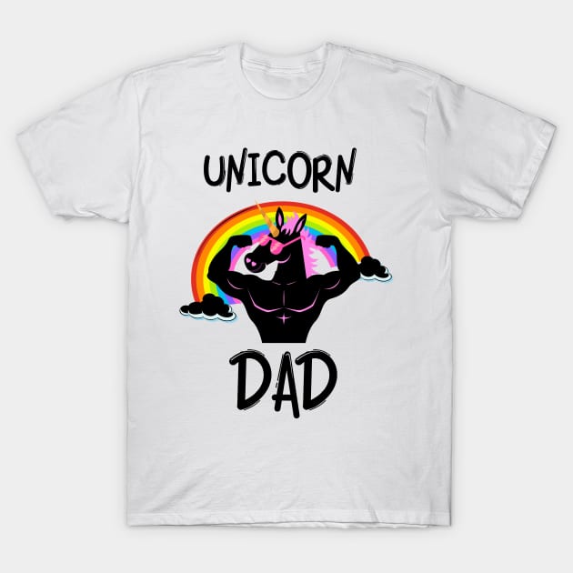 Rainbow and Unicorn Dad Funny Gifts Women's T-Shirt