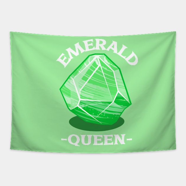 Emerald Queen Gemstone Gem Tapestry by Witchy Ways