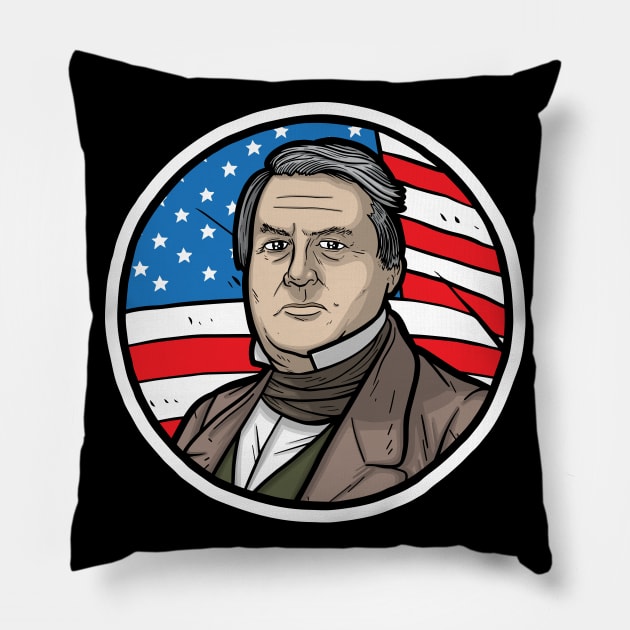 Millard Fillmore Pillow by Baddest Shirt Co.