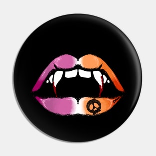 Fang Flags- Lesbian Pride Pin