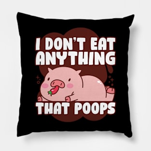 Anything That Poops Funny Vegan Gift Pillow