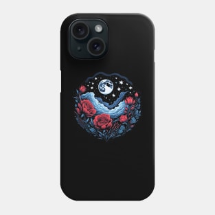 Starry Sky and Red Roses Phone Case