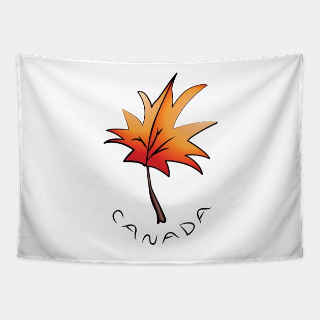 Maple Leaf - Canada Tapestry by Kat C.