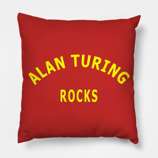 Alan Turing Rocks Pillow by Lyvershop