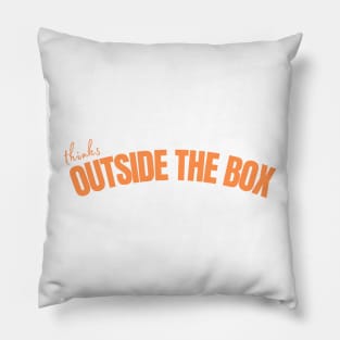 thinks outside the box Pillow