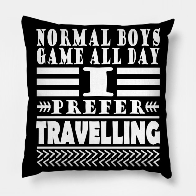 Travel caravan adventure freedom countries Pillow by FindYourFavouriteDesign