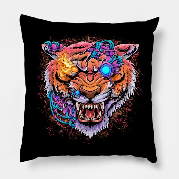 Cybertiger Pillow by Efexampink