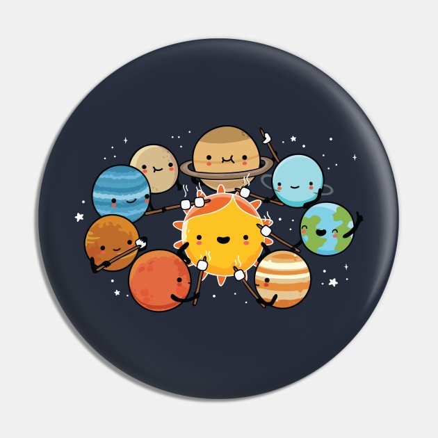 Planets Camping Pin by wawawiwa