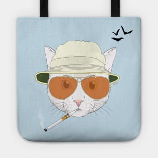 Fear and Loathing Cat - White Tote