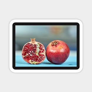 Pomegranate sliced and whole Magnet