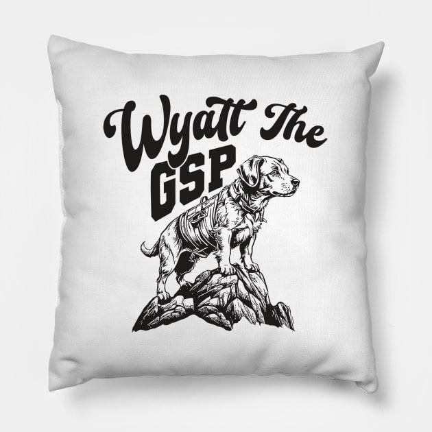 Wyatt The Gsp Pillow by Mandegraph