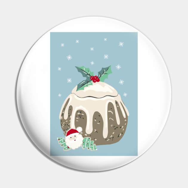 Vintage Christmas Pudding Jar with Gingerbread Cookies Pin by NattyDesigns