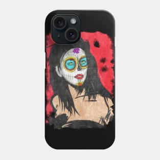 dia de los muertos  - Sugar skull Girl Phone Case