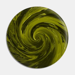 Olive Green Marble Floral Pin