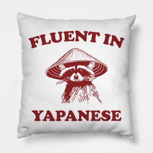 Fluent in Yapanese Shirt, Unisex Tee, Meme T Shirt, Funny T Shirt, Vintage Drawing T Shirt, Racoon Shirt, Animal Shirt, Sarcastic Pillow