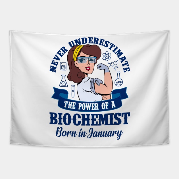 Biochemist Power born in January Tapestry by cecatto1994